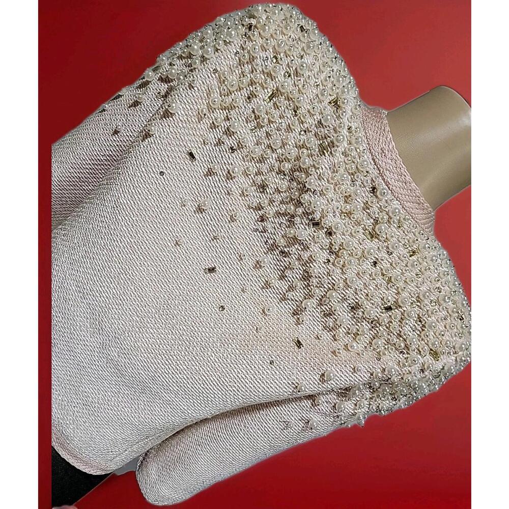 St. John Couture Black Label Size 4 Pink Hand Beaded Knit Jacket Cardigan #A - Picture 11 of 16